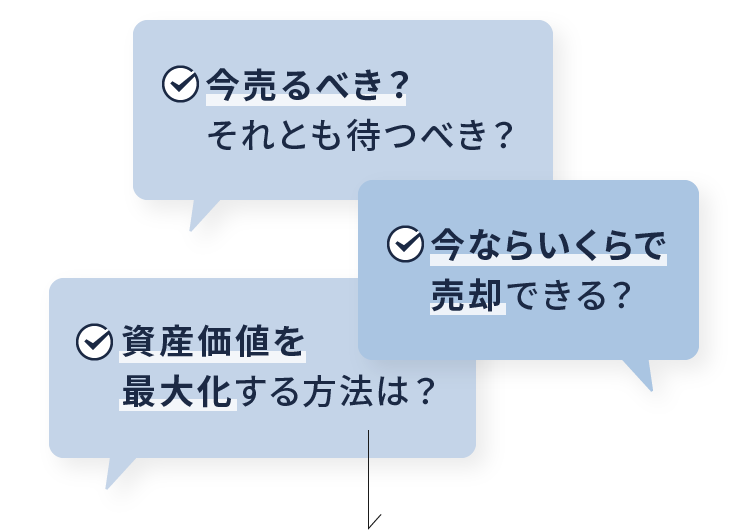 今売るべき？それとも待つべき？ 今ならいくらで売却できる？ 資産価値を最大化する方法は？